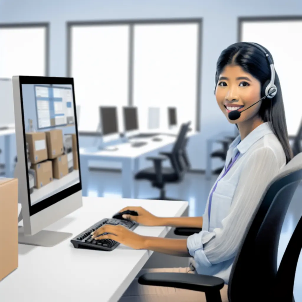 Klantenservicemedewerker die zakelijke klanten ondersteunt bij vragen over levering