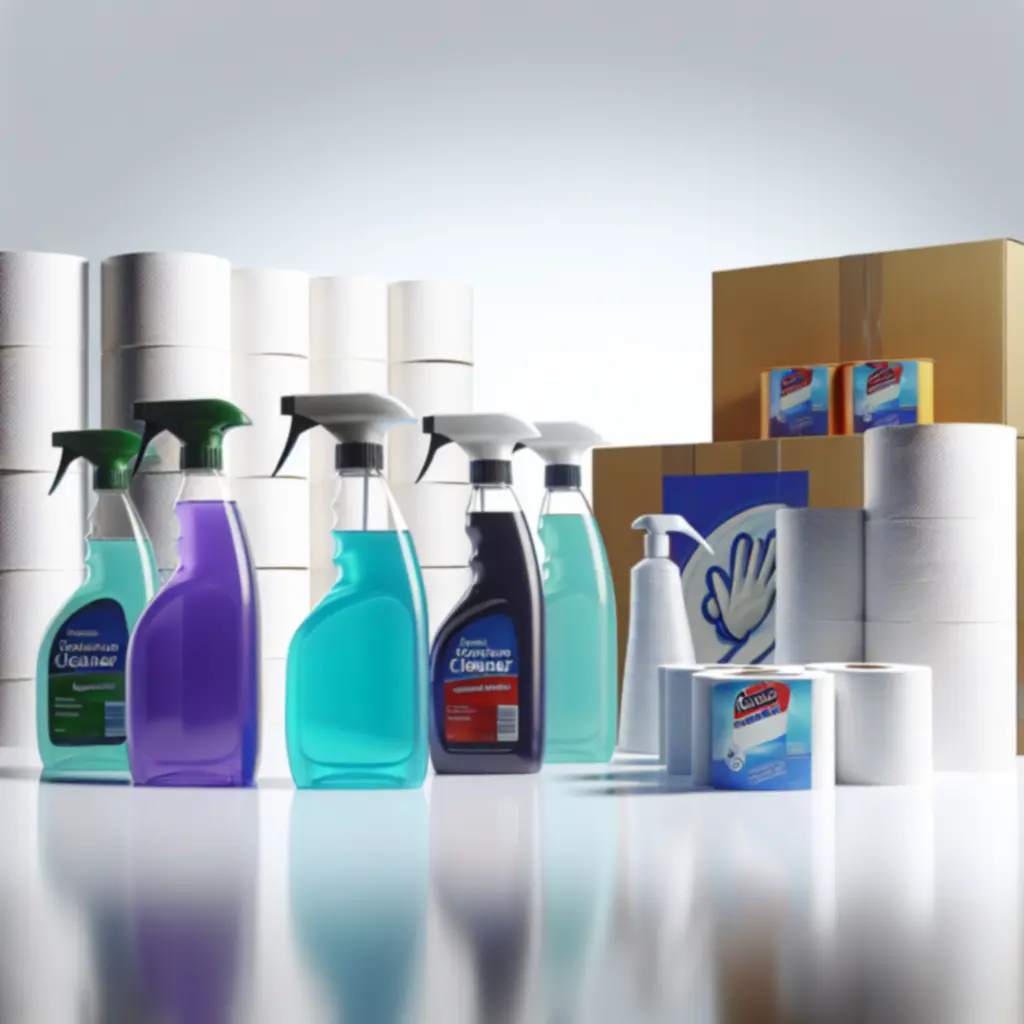 Bundel van populaire schoonmaak- en hygiëneproducten voor kantoren