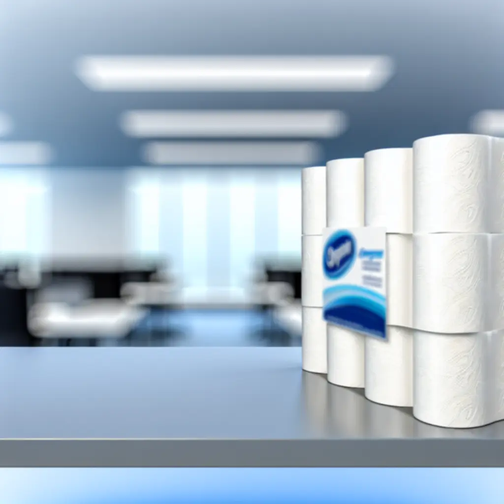 Detailweergave van professionele papierhanddoeken voor kantoor